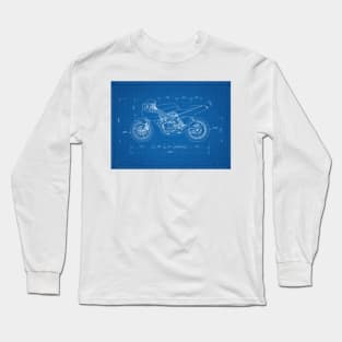 Ducati Supersport Blue Print Long Sleeve T-Shirt